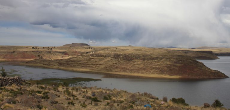 Umayo island in Sillustani <p>PUNO</p>
